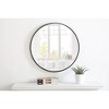 Elegant Lighting Metal frame Round Mirror 24 inch Black finish - 3 of 4