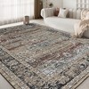 Washable Rug Distressed Vintage Medallion Rug with Non Slip Backing - 2 of 4