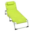 NicBex 3-in-1 Heavy Duty Folding Chaise Lounge, Lay Flat Tanning Chair with Face Hole, 5-Position Adjustable, Portable for Beach, Pool, Yellow - 3 of 4