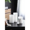 Set of 3 White LED Candles with Remote Timer, L:D3X6" M:D3X5" S:D3X4" - 2 of 4
