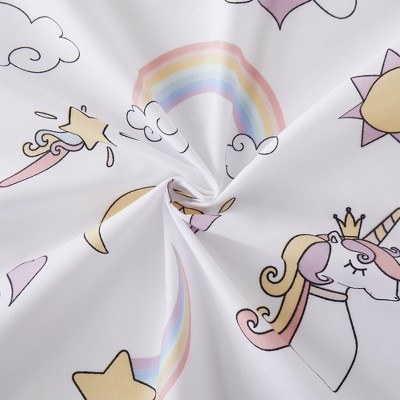 Magical Unicorn Pink Microfiber Twin XL Kids' Sheet Set