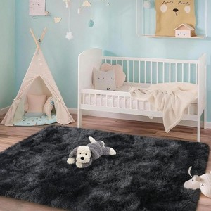 3x5 Fluffy Area Rugs for Living Room Bedroom, Soft Shag Kids Rug Small Carpet Home Decor - 1 of 4