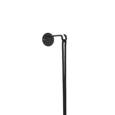 Bolo Soft Curve Black Ceramic Indoor/Outdoor Hanging Planter