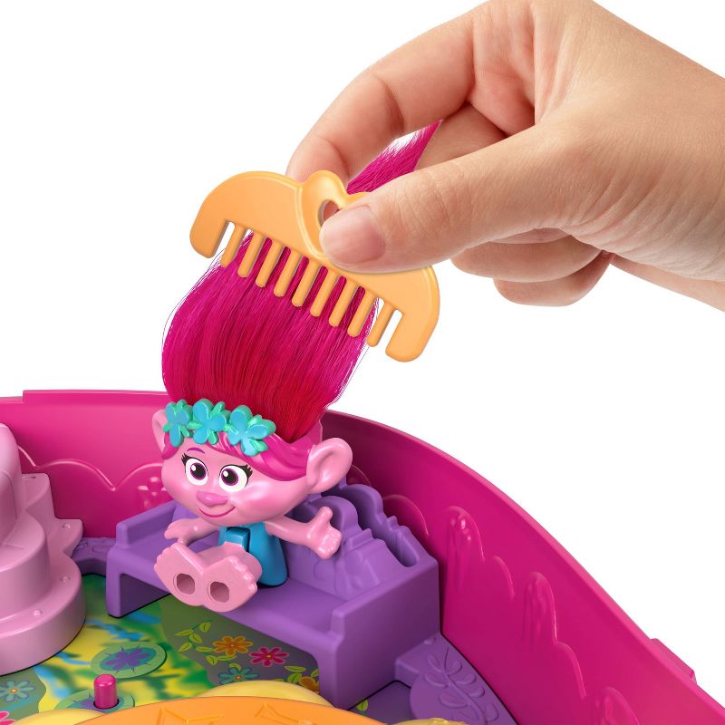 Polly Pocket &#38; DreamWorks Trolls Compact Playset with Poppy &#38; Branch Dolls &#38; 13 Accessories, 5 of 7