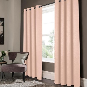 Olivia Gray Lynx Matte Embossed Blackout Grommet Panel - 52x84", Blush - 1 of 4