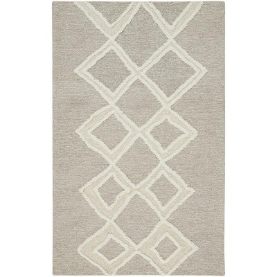 Anica Transitional Geometric Gray/Ivory Area Rug
