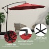 WestinTrends 10 Ft Outdoor Patio Cantilever Offset Umbrella - 4 of 4