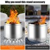 16.9 * 16.9 * 3.9 Inch Stainless Steel  Portable Mantelpiece and Ring, for Camping and Garden Meetings,Fireplace and Barbecue - 4 of 4