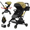 RoyalBaby 360 Reversible Seat Compact Portable Travel Stroller, Black/Yellow - 3 of 4