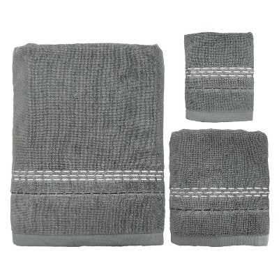 gray bath towel set