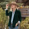 Velvet Blazers Jackets for Women Business Casual Oversized Long Suit Jacket Cardigan Blazer Coats Work Office - 3 of 3