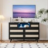 Jojoka Modern Rattan 6-Drawer Dresser with RGB LED Lights and Built-In Charging Station – Floor Mount - 4 of 4