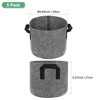 Unique Bargains Thickened Fabric Durable Handles Multipurpose Good Drainage Plant Grow Bags 5 Pcs - 3 of 4