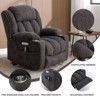 CAVINAS Chenille Accent Chair, Heat Massage Recliner Chair with Side Pocket, Cup Holder and Ports for Living Room, Office, Up to 350 LBS - 3 of 4