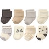 Hudson Baby Cotton Rich Baby Terry Socks 16-Pack, Gray Cream Solid - image 2 of 2