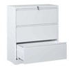 Lateral File Cabinet 3 Drawer, Black Filing Cabinet with Lock, Lockable File Cabinet for Home Office, for Legal/Letter/A4/F4 Size - 2 of 4