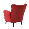 Set of 2 Dittmar Mid Century Club Chair with Wingback and Button-tufted Design  | ARTFUL LIVING DESIGN-RED - 4 of 4