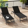 Tangkula Lounge Chair Outdoor Set of 2 Foldable Patio Chaise Lounge Chairs with 5-Position Adjustable Backrests Heavy Duty Metal Frame No Assembly - 2 of 4