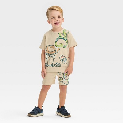 Image of Toddler Boys' Disney Toy Story Top and Bottom Set - Beige 3T