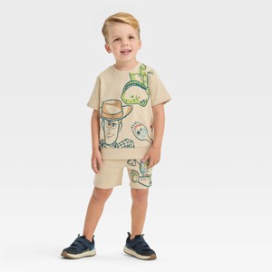 Toddler Boys' Disney Toy Story Top and Bottom Set - Beige - 1 of 3