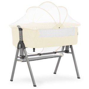 Bassinet with Mattress and Stand – Portable Baby Bedside Sleeper for Newborns, Adjustable Height Crib with Breathable Mesh - 1 of 4