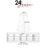 24seven Comfort Apparel Elastic Waist Pleated Pocket Plus Size Midi Skirt - 4 of 4