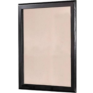 Royal Hampton 36 Inches Rectangular Wood Encased Mirror, Black - 1 of 4