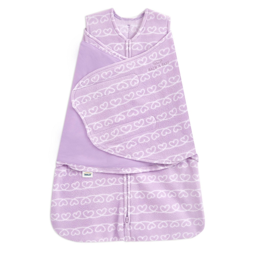 HALO Innovations Sleepsack Micro-Fleece Swaddle Wrap - Heartline S