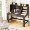 Tangkula Computer Desk w/Hutch 2 Power Outlets USB & Type-c charging Ports 3 Shelves - 2 of 4