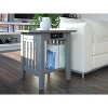 AFI Furnishings Mission End Table with Charger Grey - 2 of 4