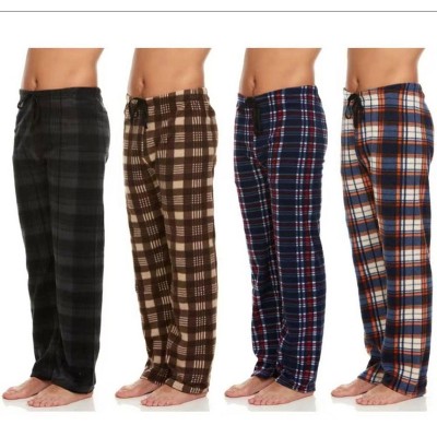 4-Pack Men's Casual Plaid Flannel Pajama Pants | Cozy & Comfortable For Autumn/Winter