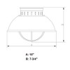 Vaxcel Harwich 1 - Light Flush Mount in  Textured Black - 2 of 4