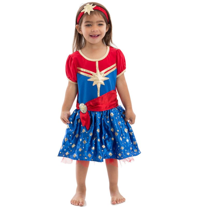 Marvel Avengers Captain Marvel Girls Dress Little Kid to Big Kid , 2 of 8
