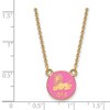 Black Bow Jewelry 14k Yellow Gold Plated Sterling Silver Phi Mu Greek Life Necklace 18 Inch - 3 of 4