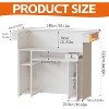 PAKASEPT 55" White Reception Desk Retail Counter with Lockable Drawer, RGB LED light and Charging Station - 2 of 4