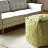 18" Gray and Natural Cotton And Jute Cube Pouf Ottoman - 2 of 4