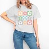 Simply Sage Market Checkered Flowers Boxy Crop Top - 2 of 4