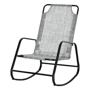 Garden Rocking Chair, Outdoor Indoor Sling Fabric Rocker for Patio, Balcony, Porch - 1 of 4