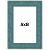 PosterPalooza | Photo Size Simple Blue Picture Frame - UV Acrylic, Foam Board Backing, Hanging Hardware - 2 of 4