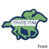 Big Dot of Happiness Kentucky Horse Derby - Shaped Thank You Cards - Horse Race Party Thank You Note Cards with Envelopes - Set of 12 - 3 of 4