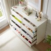 SKRAN Modern Drawer Bedroom Chest of Drawers with 8 Drawers Dresser for Living Room, Bedroom, Hallway(White,47.6″L x 15.7″W x 36.7″H) - 2 of 4