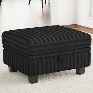 Belffin Corduroy Fabric Ottoman with Storage Ottoman for Modular Sectional Couch - 1 of 4