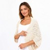 Anna-Kaci Women's Open Knit Shrug Cardigan with Delicate Textured Pattern and Lightweight Drape for Everyday Tops - 2 of 4