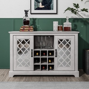 Galano 2-Door Cabinet with Bottle Storage and Cut-Out Door Design 45.7" W × 15.7" D × 29.3" H - 1 of 4