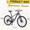 RISOKEYS 27.5 Inch Adult Mountain Bicycle,Wheels Front Suspension Mountain Trail Bike,Steel Frame & 8 Speed Dual Disc Brake for Commuter City, - 3 of 4