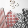 Bacati - Ikat Coral/Gray Dots/Stripes Swaddling Muslin Blankets set of 4 - 2 of 4