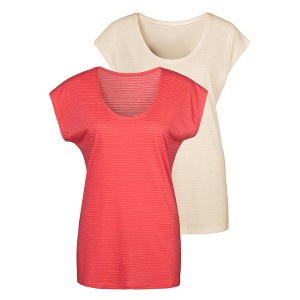 Women's 2 Pk Short Sleeve Tops - LASCANA - 1 of 4