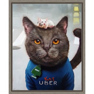 Amanti Art Cat Uber by Lucia Heffernan Canvas Wall Art Print Framed 16 x 20-in. - 1 of 4