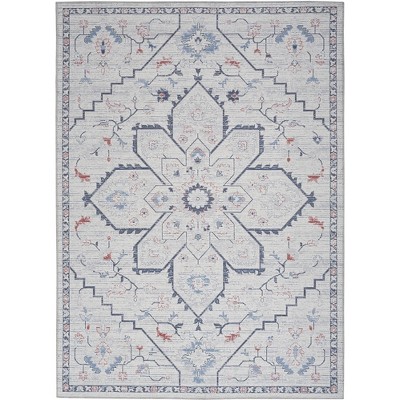 Nourison New Concept Washables Farmhouse Medallion Indoor Rug