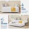 Homhougo Twin Daybed with Trundle, Metal Twin Size Daybed with Pullout Trundle 6 Casters, Steel Slat Support Sofa Bed, No Box Spring Needed - 4 of 4